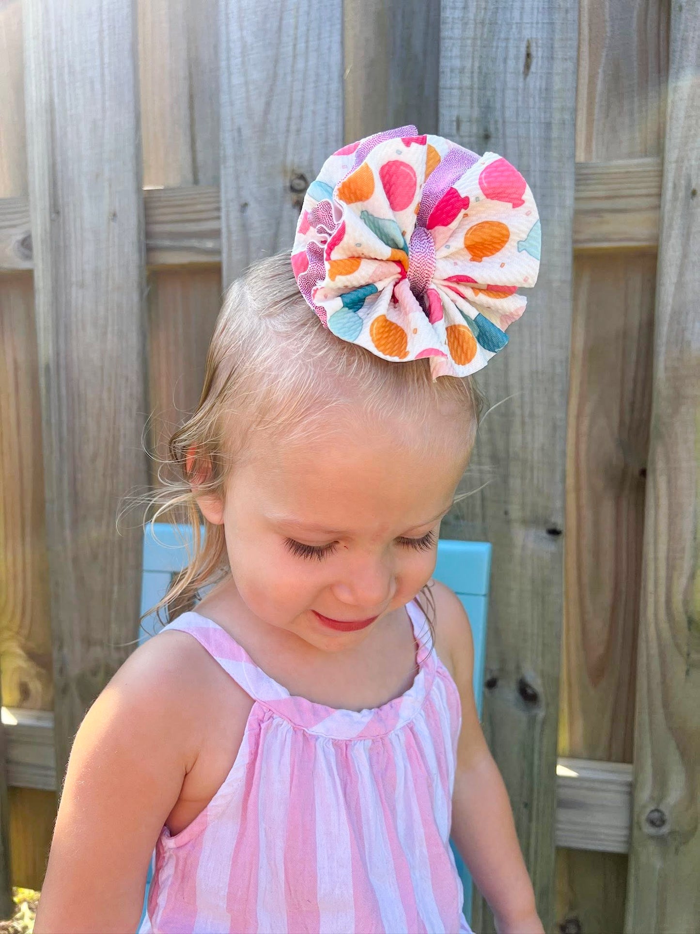 Balloons Birthday Hair Bows