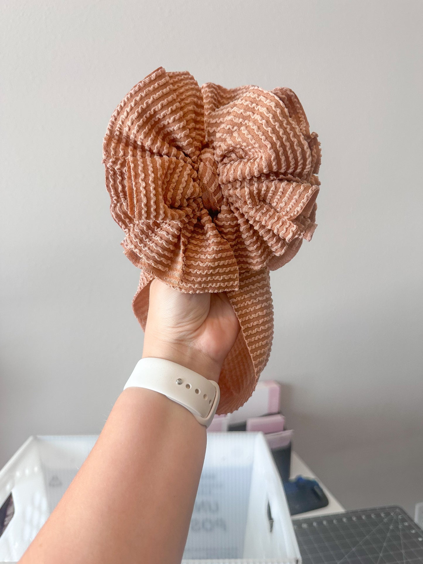 Taupe Solid Waved Rib