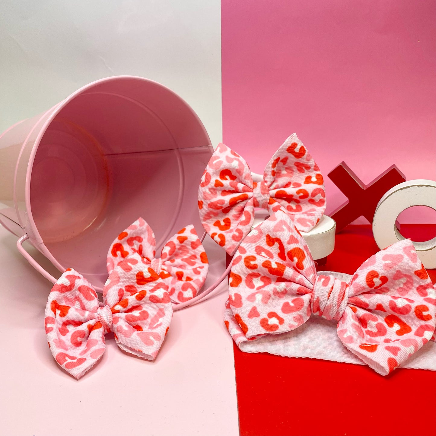 Pink Cheetah Animal Hair Bow