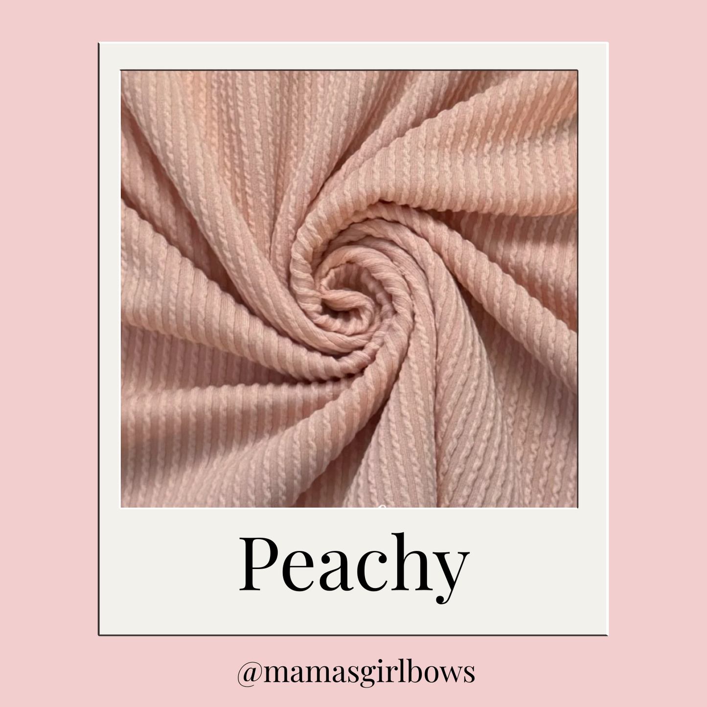 Peachy Solid Waved Rib