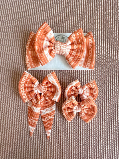 Fall Leaves & Bows Bow