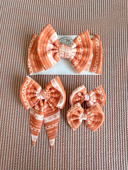 Fall Leaves & Bows Bow