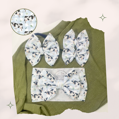 Cows Animal Hair Bow