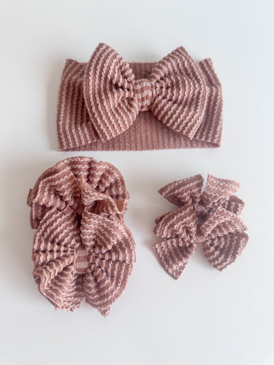 Taupe Solid Waved Rib