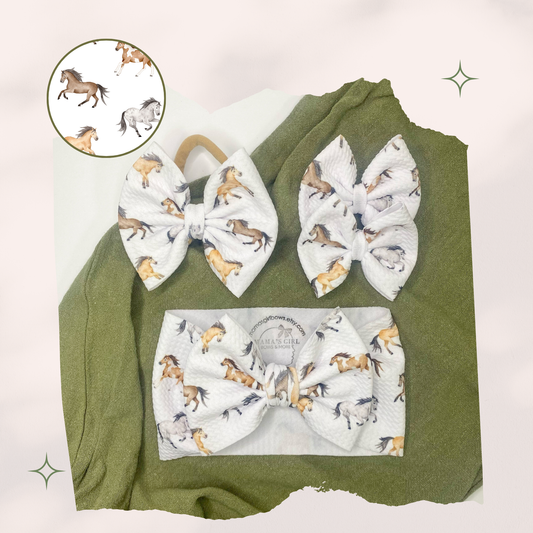 Horses Animal Hair Bow