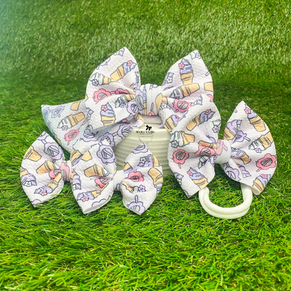 Ice Cream & Sunnies Summer Hair Bow