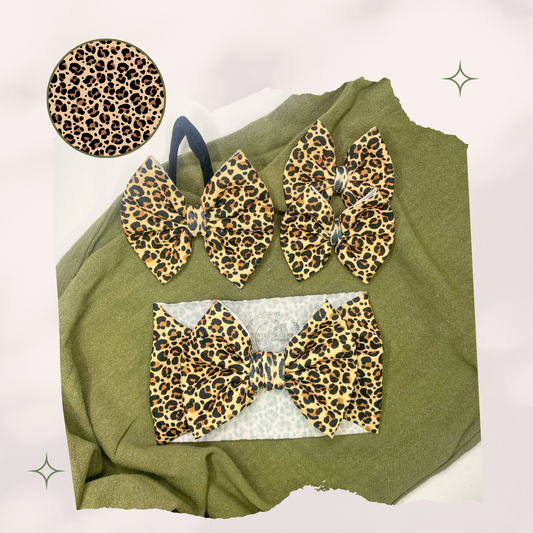 Cheetah Animal Hair Bow