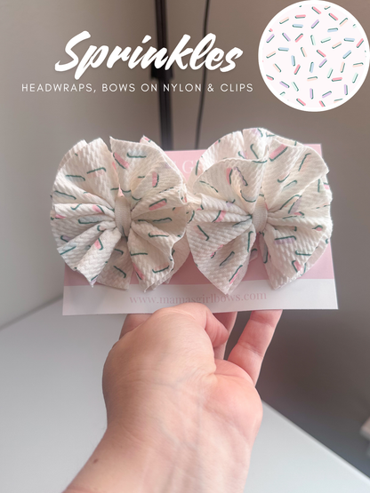 Sprinkles Birthday Hair Bows