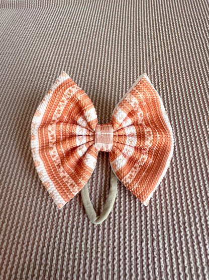 Fall Leaves & Bows Bow