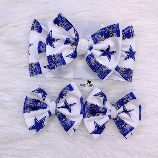 Texas Stars Patches Sports Hair Bow