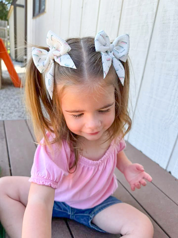 Sprinkles Birthday Hair Bows