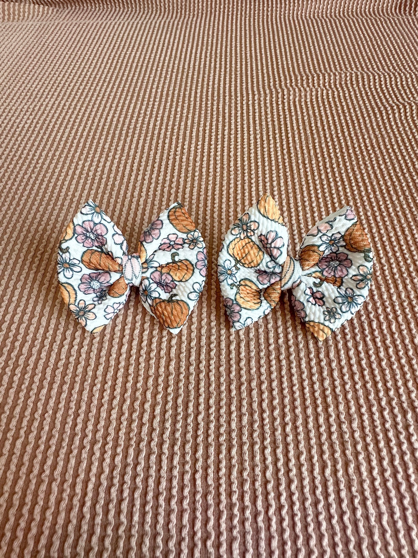 Fall Pumpkin Floral Bows