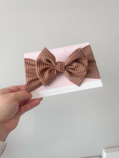 Mocha Solid Waved Rib