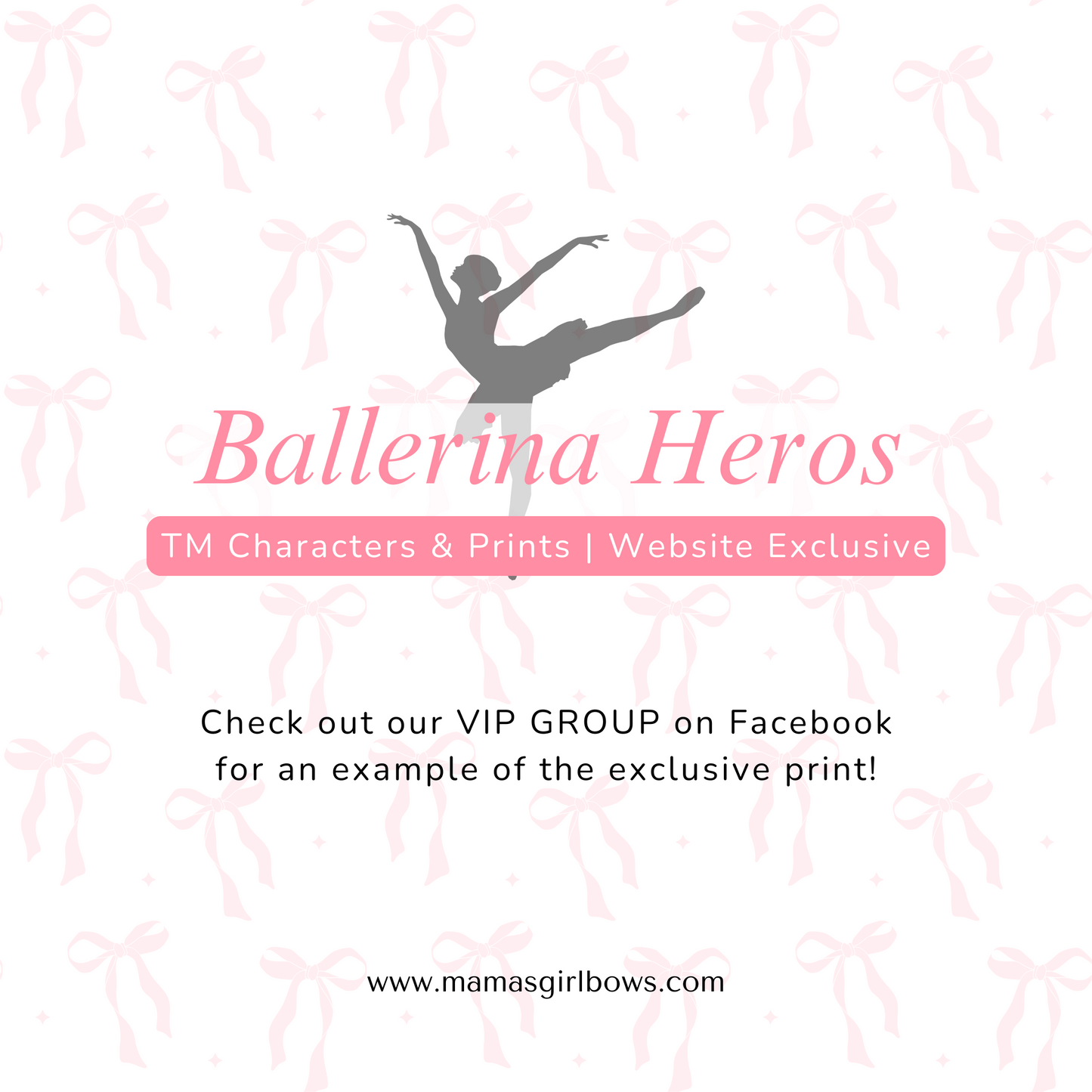 Ballerina Heros Pattern Hair Bows