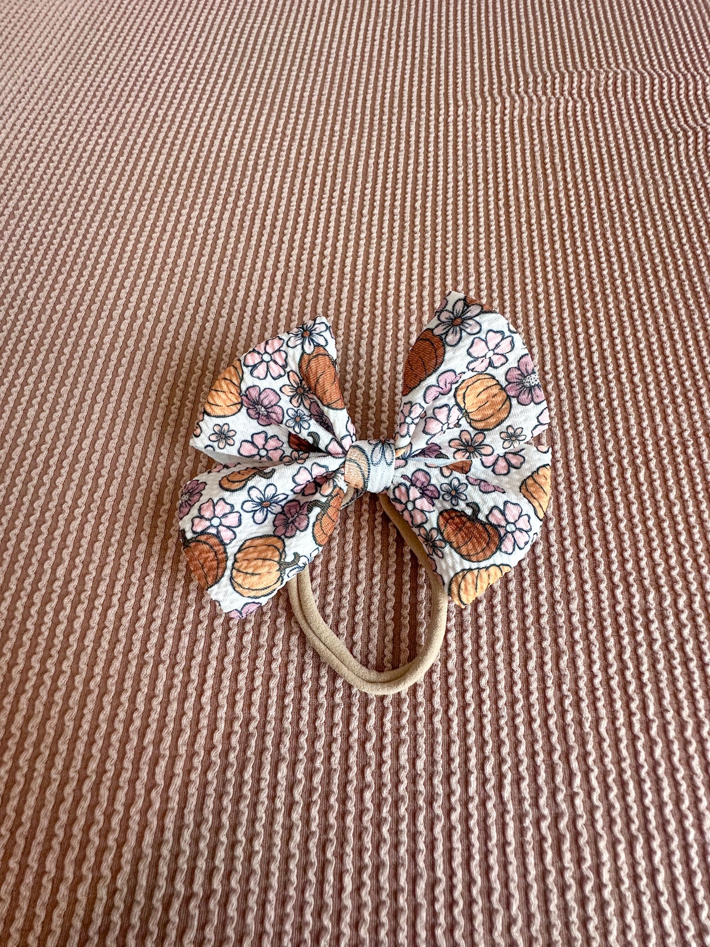 Fall Pumpkin Floral Bows