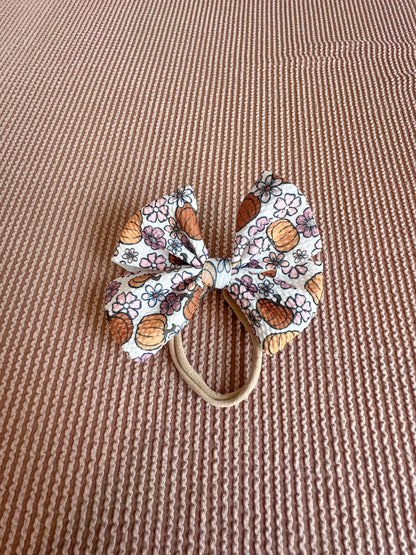 Fall Pumpkin Floral Bows