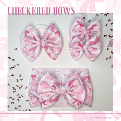Checkered Bows Hair Bow
