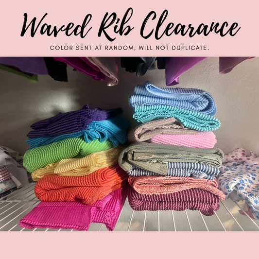Waved Rib Clearance color/s sent at random