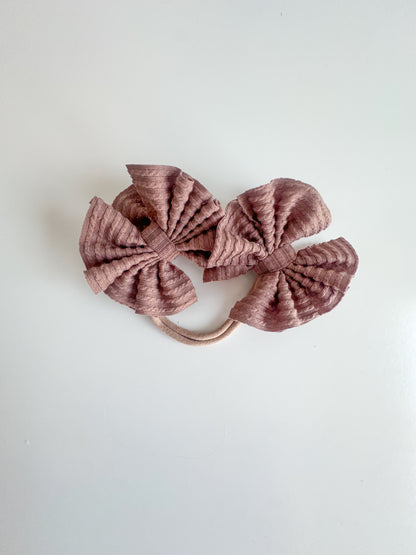 Mocha Solid Waved Rib