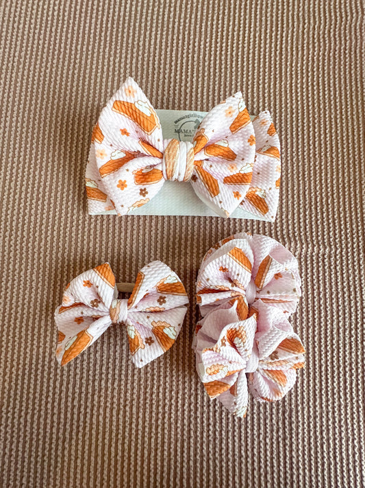 Fall Pumpkin Pie Bows