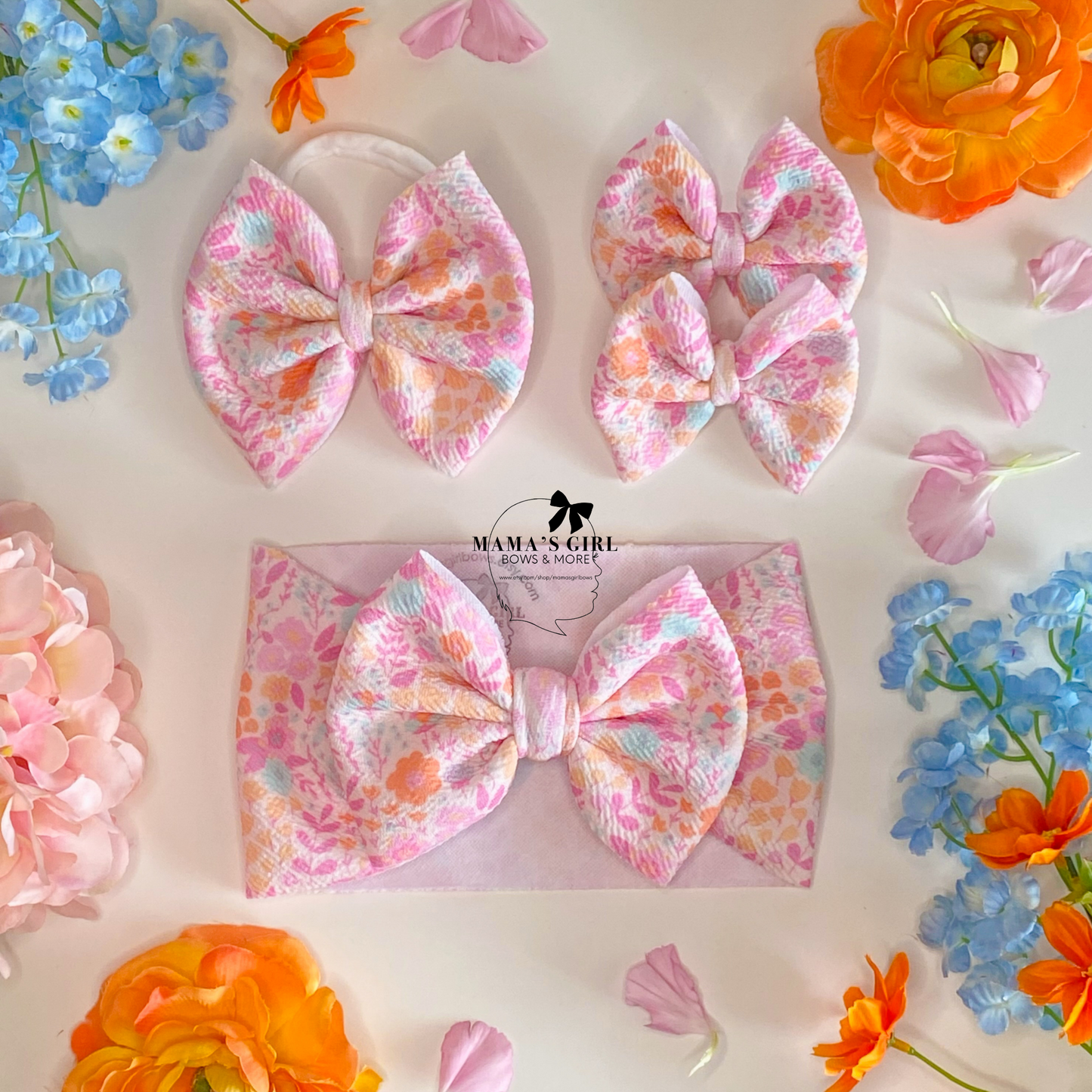 Garden Floral Hair Bow