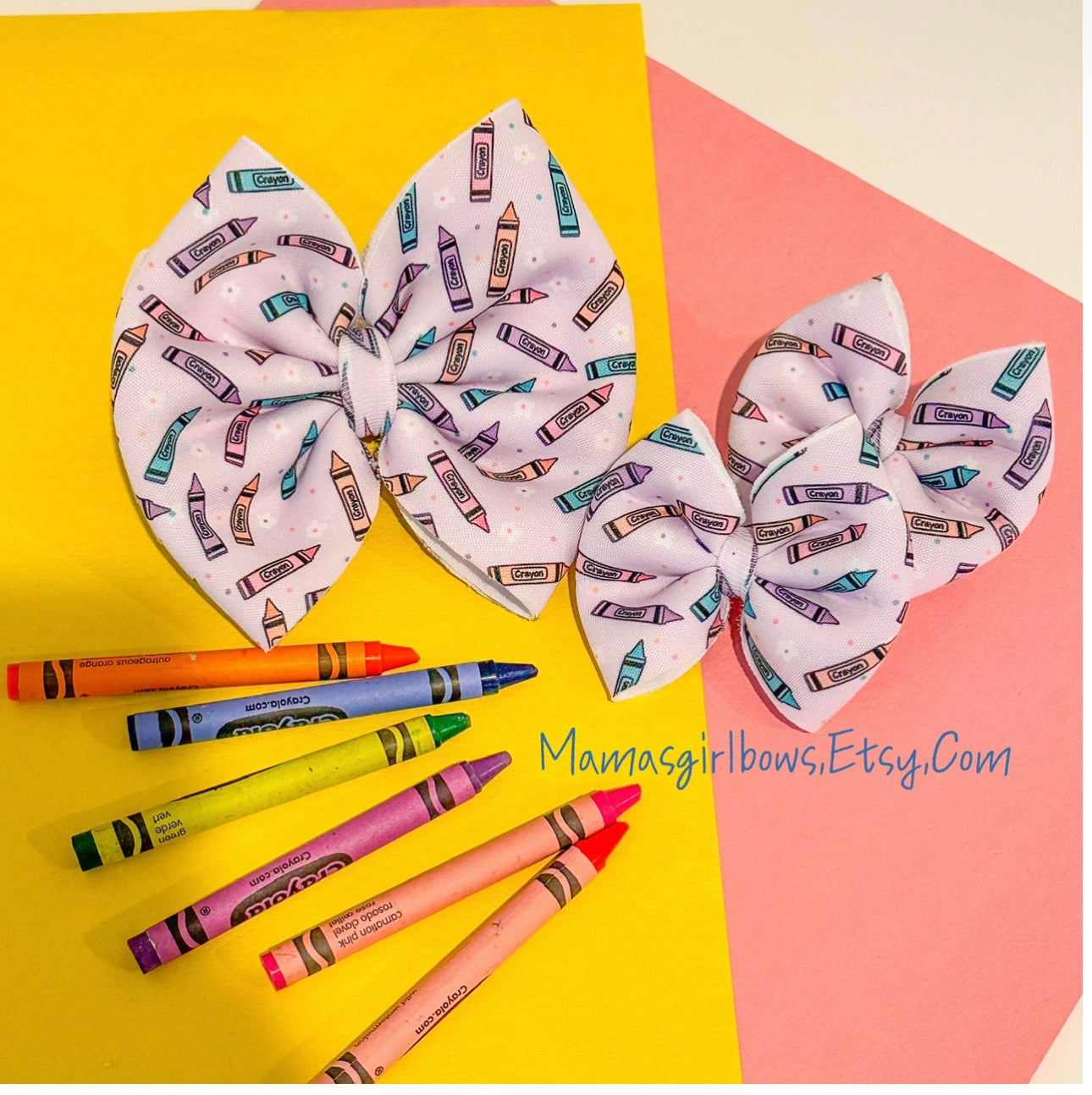 Crayon Hair Bows