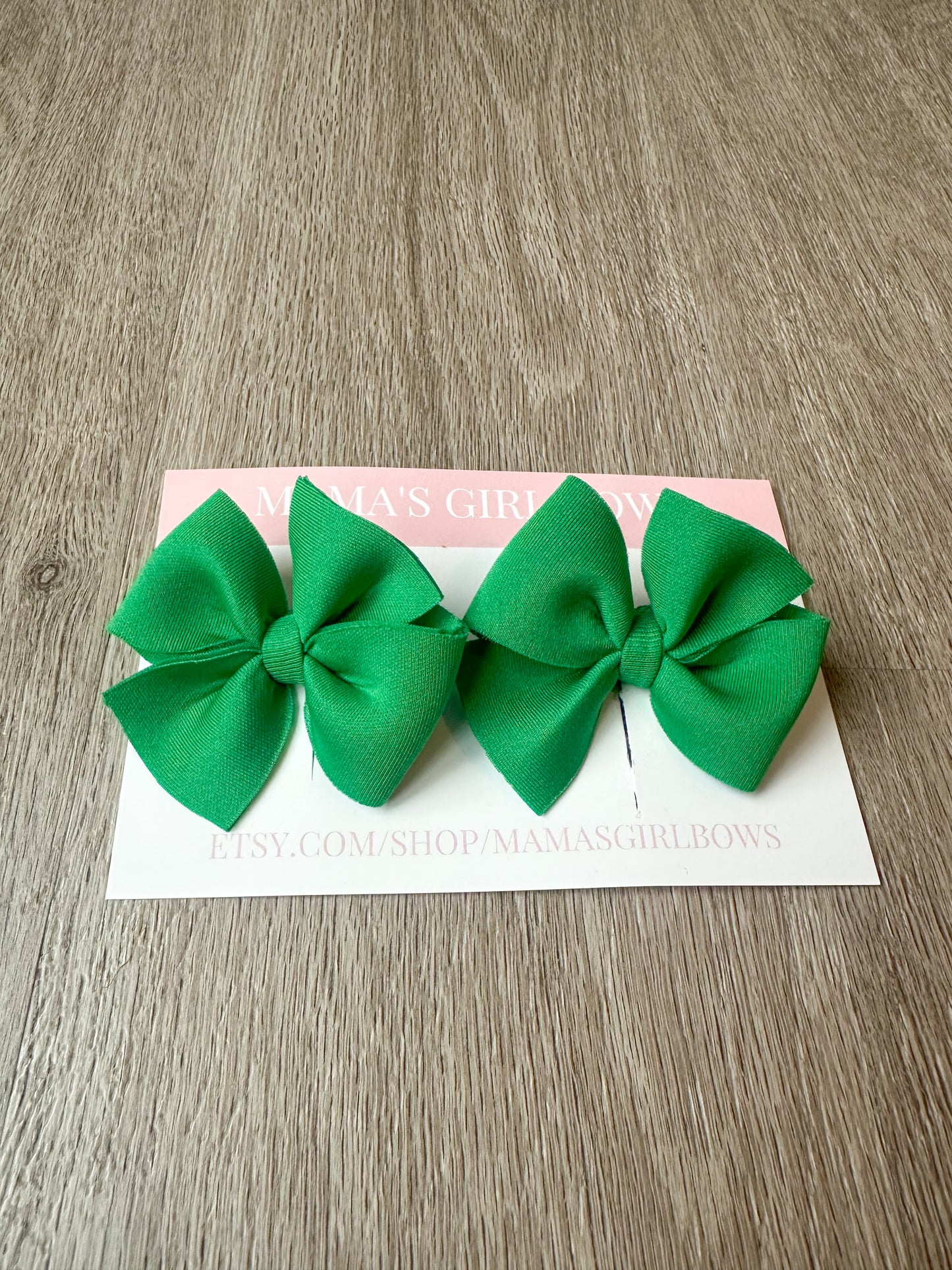 Kelly Green Solid Scuba Hair Bow