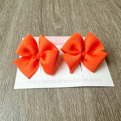 Orange Solid Scuba Hair Bow