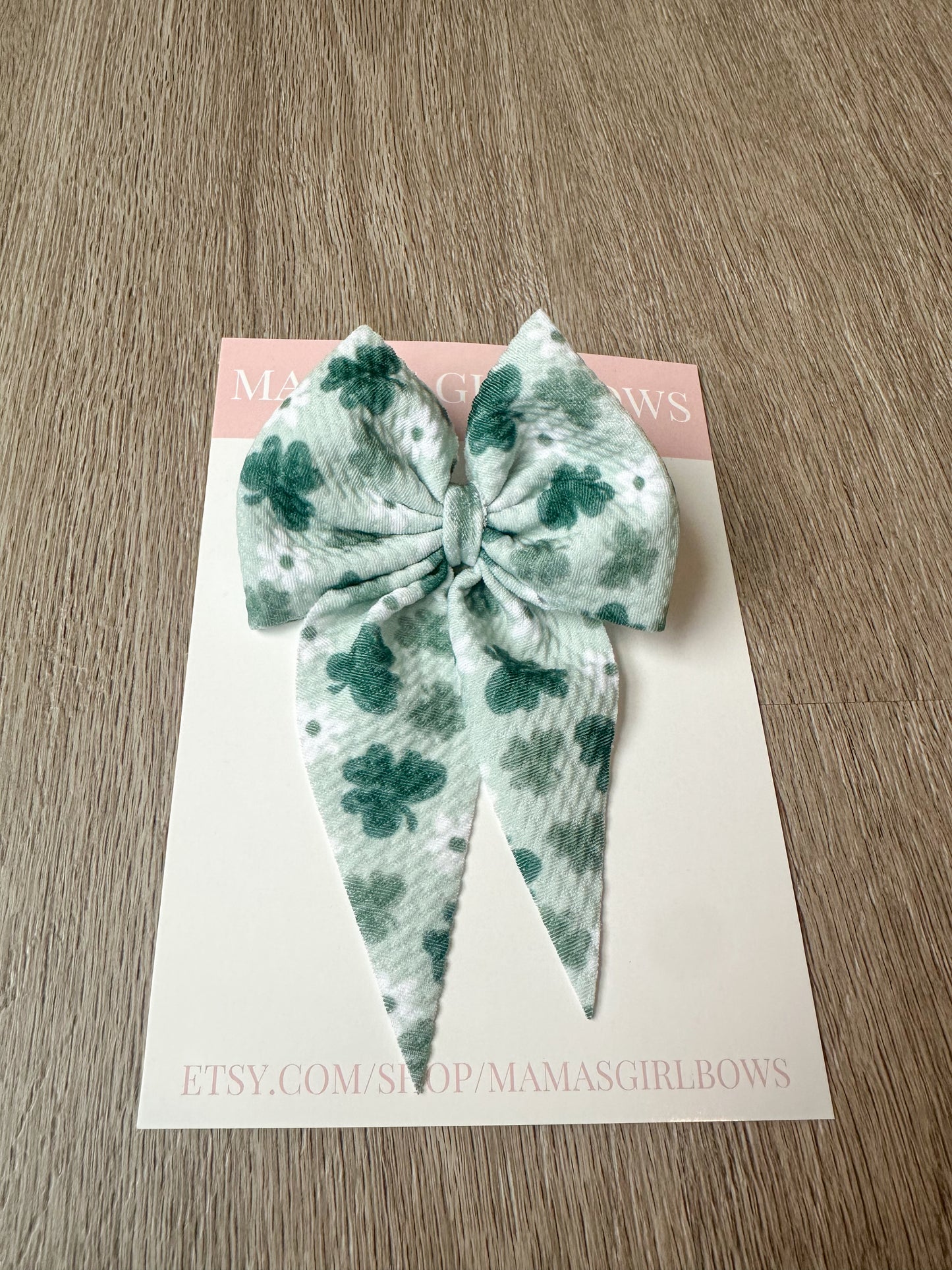 Shamrock Daisy St. Patrick's Day Hair Bows