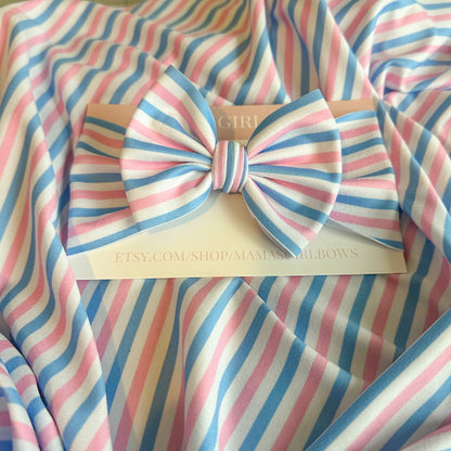 Hospital Newborn Stripes Hair Bows