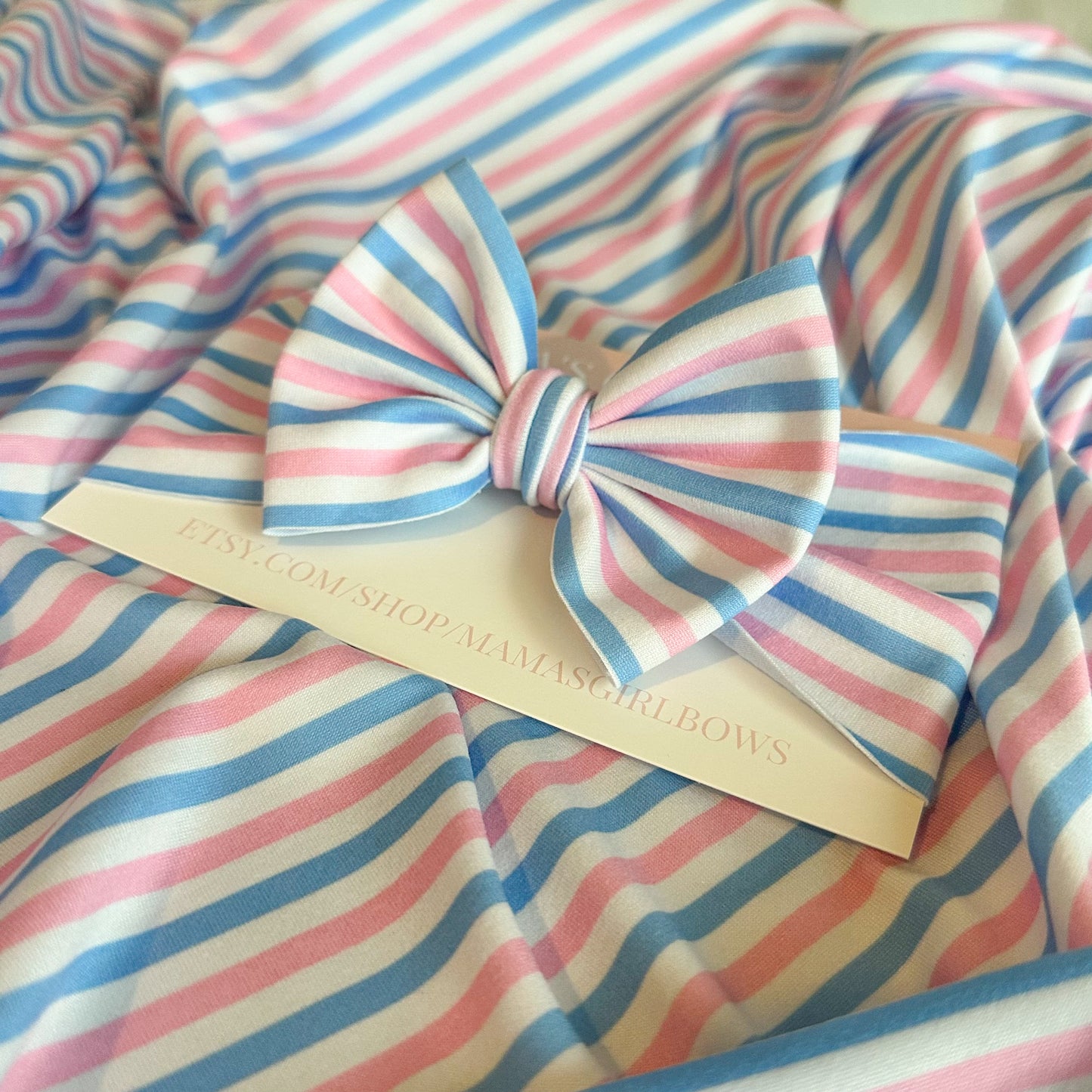 Hospital Newborn Stripes Hair Bows