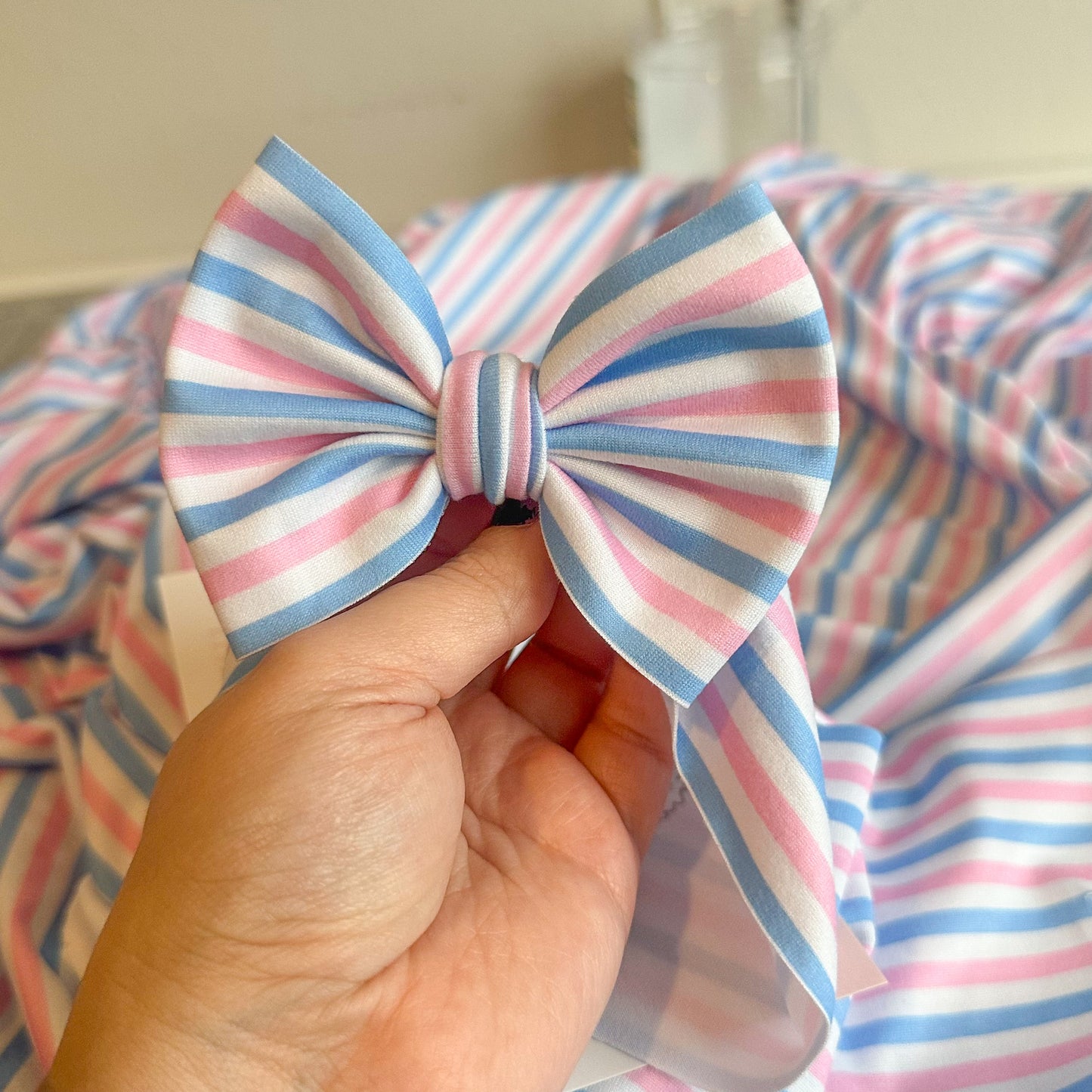 Hospital Newborn Stripes Hair Bows