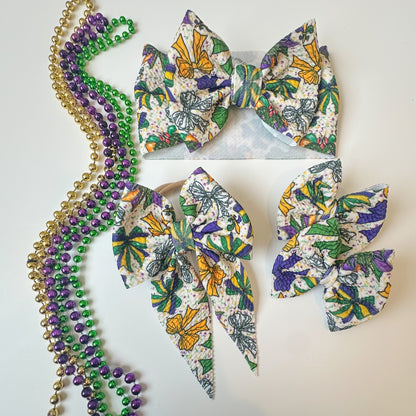 Mardi Gras Holiday Hair Bows