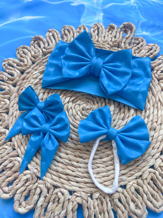 Galactic Blue Summer Hair Bows