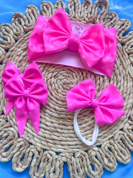Galactic Pink Summer Hair Bows