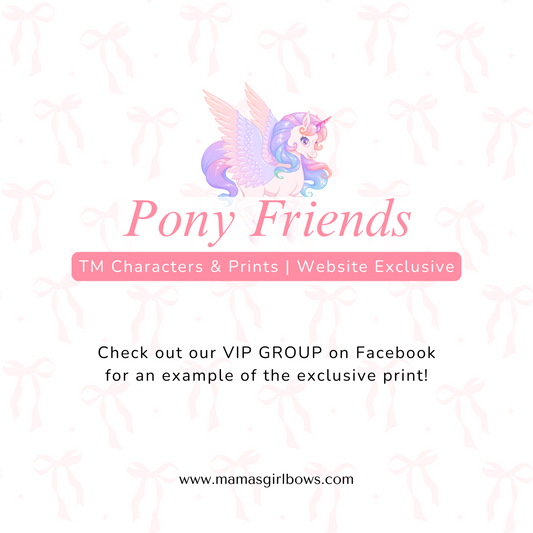 Pony Friends Pattern Hair Bows