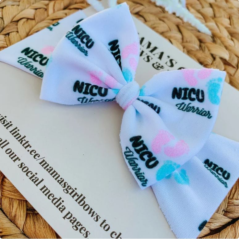 NICU Warrior Hair Bow