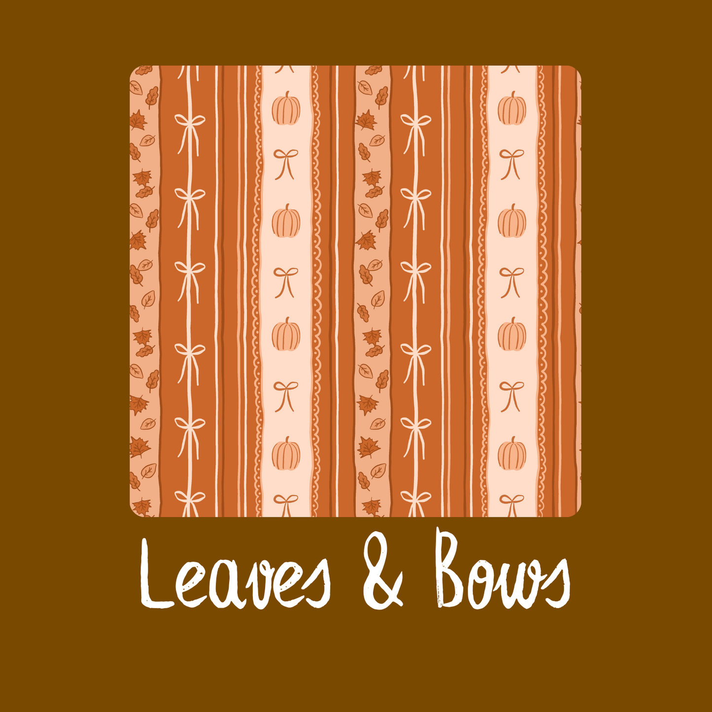 Fall Leaves & Bows Bow